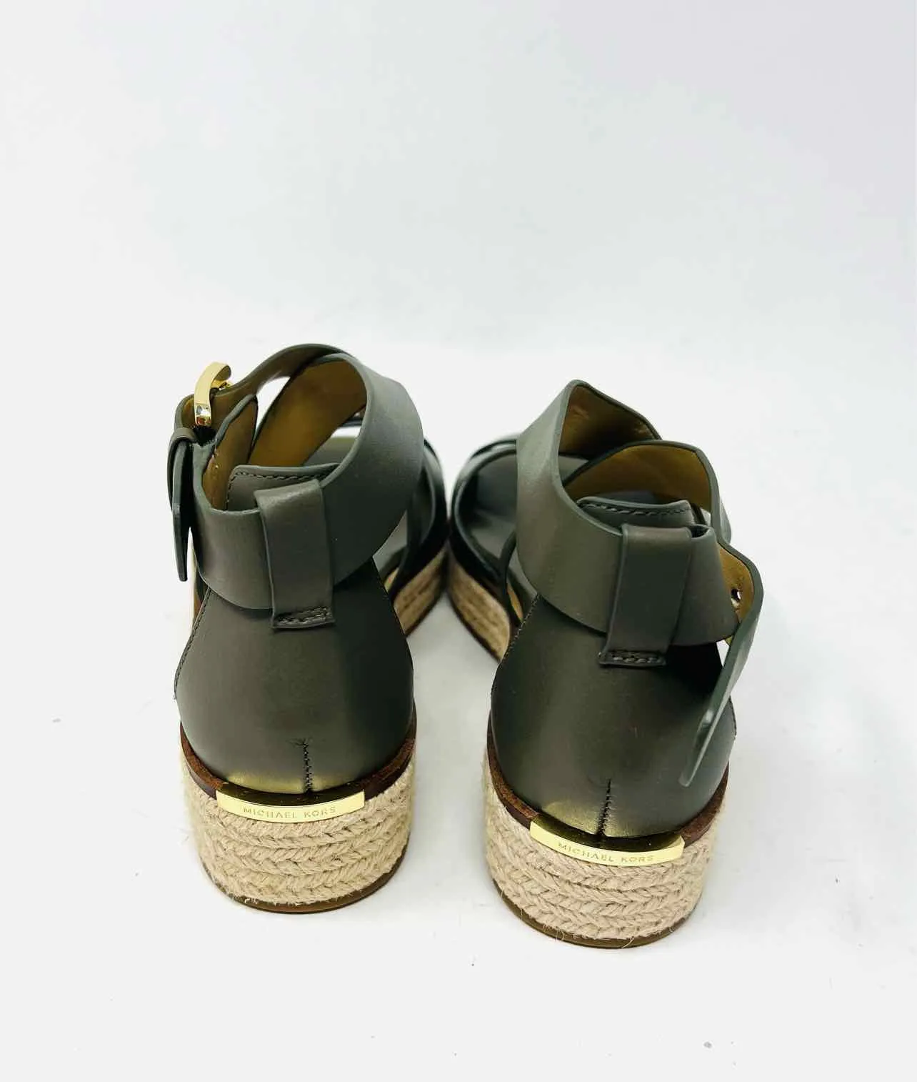Michael Michael Kors Size 6 Olive Crisscross Espadrille Shoes Sandals