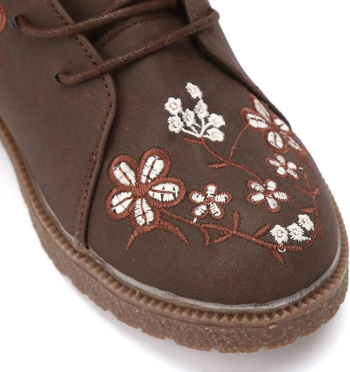 Mid Calf Boots for Women Retro Printed Embroidered Women's Heel Monochrome Fashion Short Boots Non Rain 8 Wide