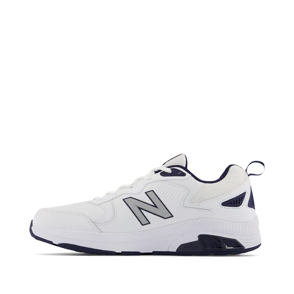 New Balance Mens MX857V3 Premium Quality Sneaker in Classic White/Navy Finish