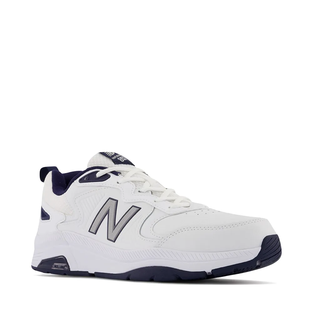 New Balance Mens MX857V3 Premium Quality Sneaker in Classic White/Navy Finish