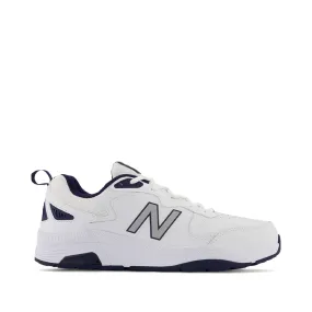 New Balance Mens MX857V3 Premium Quality Sneaker in Classic White/Navy Finish