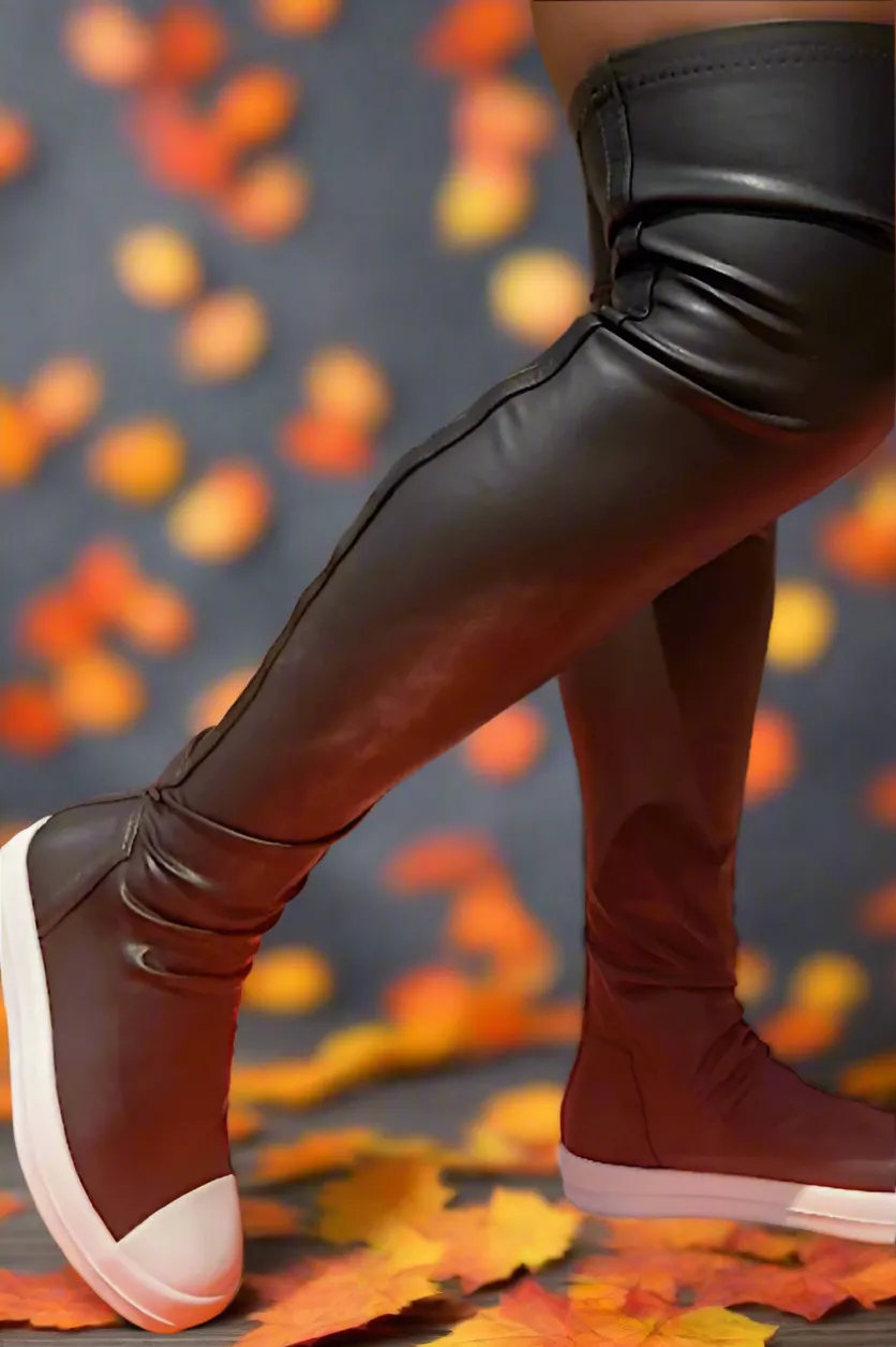 OTK Faux Leather Sneakers