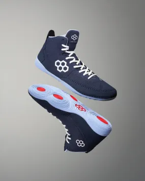 RUDIS Courage Adult Wrestling Shoes - Navy/Carolina Blue