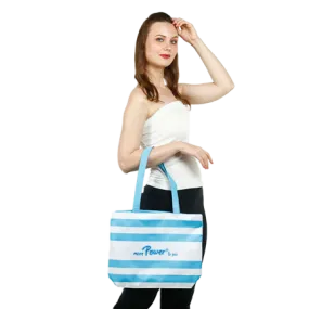 Striped Medium Sized Fashionable Tote Bag