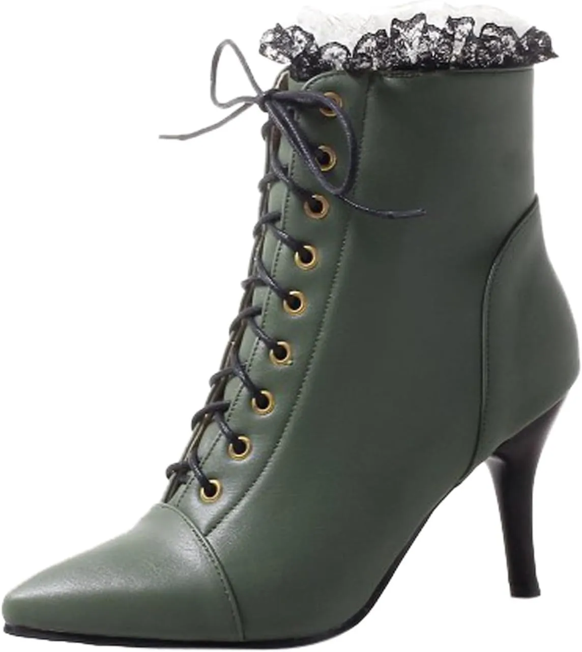 Winter Boots For Women Retro Vintage Lace-Up Thigh High Boots Suede Low Chunky Heels Knee High Long Boots